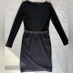 Little Black Dress | 4 | Lauren Ralph Lauren Black Long Sleeve Sheath Dress
